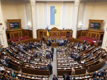 The Verkhovna Rada, Ukraine’s unicameral legislative body, located in Kiev.