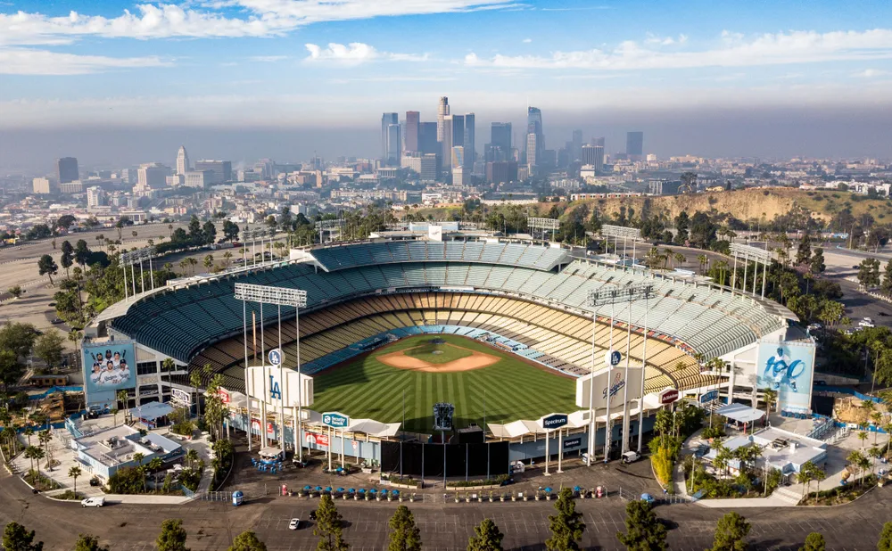 Dodger Stadium with downtown Los Angeles in the background.?w=200&h=150