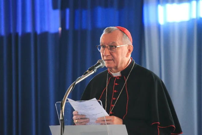 Cardinal Pietro Parolin in Salerno, Italy, on Oct. 13, 2019