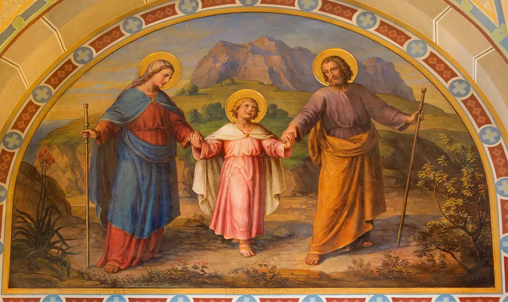 Fresco of the Holy Family in Dobling Carmelite Monastery in Vienna, Austria. The Church celebrates the feast of the Holy Family this year on Friday, Dec. 30, 2022.?w=200&h=150