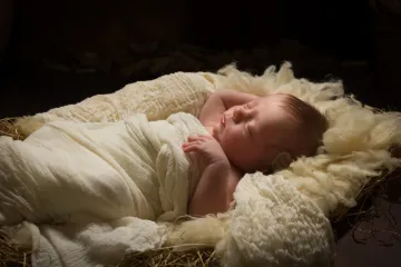 living Nativity baby Jesus