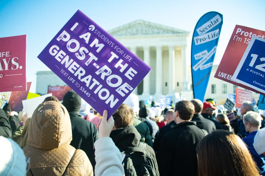 Pro-lifers rally outside the Supreme Court in Washington, D.C., on Dec. 1, 2021.?w=200&h=150