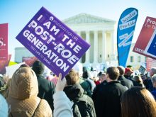 Pro-lifers rally outside the Supreme Court in Washington, D.C., on Dec. 1, 2021.