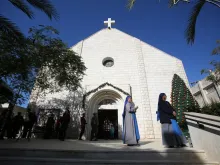 Holy Family Catholic Church in Gaza at Christmas 2021.