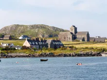 Iona Abbey and nunnery, established 563 AD on the site of the monastery founded by St. Colmcille, also known as Columba.