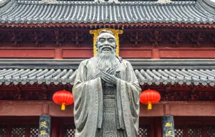 Confucius statue in Nanjing Confucius Temple, Nanjing City, Jiangsu Province, China. Credit: aphotostory/Shutterstock