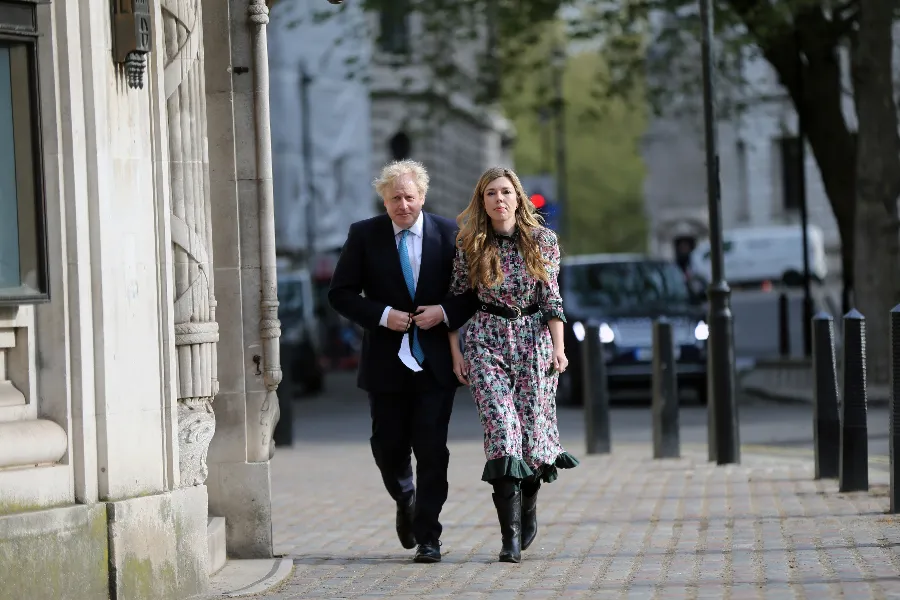 Boris Johnson and Carrie Symonds in London, England, May 6, 2021.?w=200&h=150
