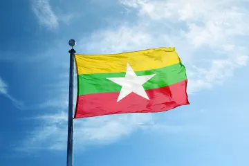 The flag of Burma (Myanmar)