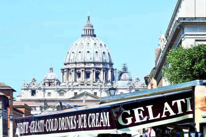 An ice-cream stand near St. Peter’s Basilica in Rome