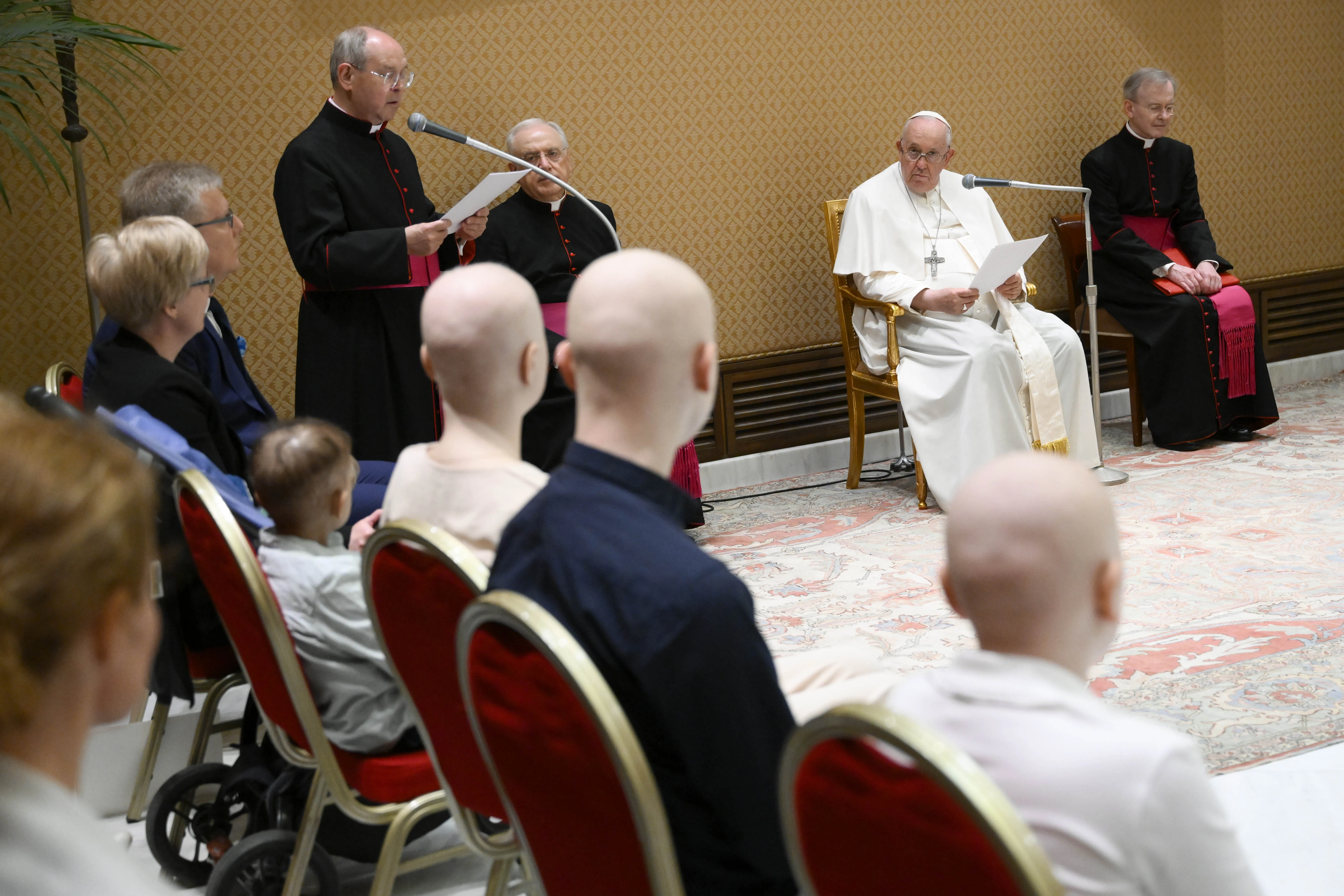 Pope Francis meets with young cancer patients from Poland at the Vatican on May 29, 2023.?w=200&h=150