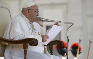 Pope Francis spoke about apostolic zeal and the example of Korean martyr St. Andrew Kim Taegon at the Wednesday general audience in St. Peter's Square on May 24, 2023. Vatican Media