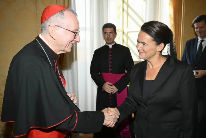Katalin Novák Cardinal Pietro Parolin