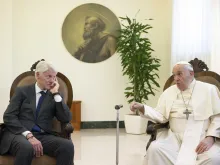 Former President Bill Clinton and Pope Francis.