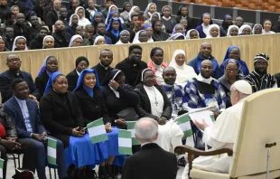 Pope Francis meets with Nigerians living in Rome on March 25, 2024. Credit: Vatican Media