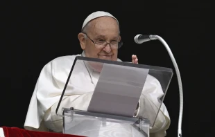 Pope Francis delivers his Angelus address on Feb. 11, 2024. Vatican Media