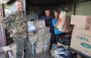 Salesian missions shipped food and medical supplies to Zhytomyr in war-torn Ukraine. Photo courtesy of Salesian Missions USA