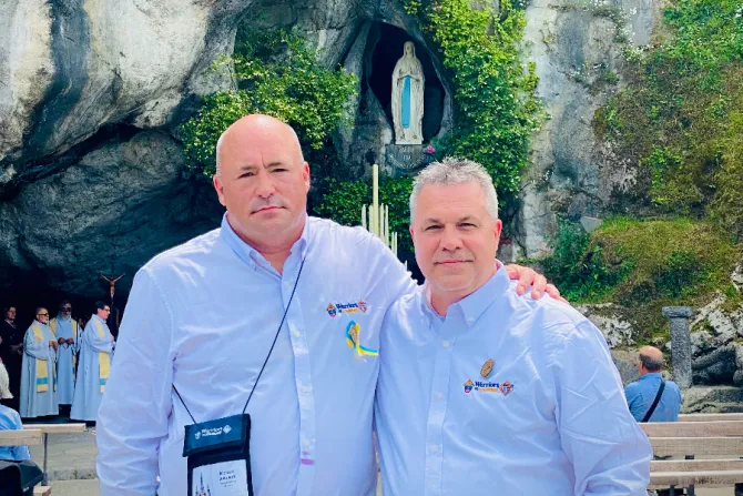 Richard Johnson and his brother Djay attend the 8th annual Warriors to Lourdes pilgrimage on May 10-16, 2022