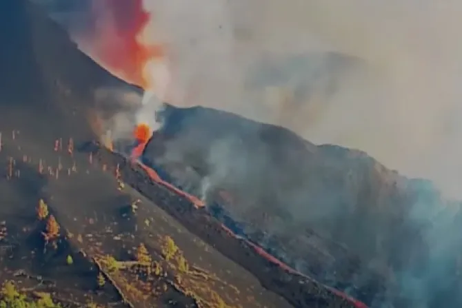 Fire in La Palma Spain