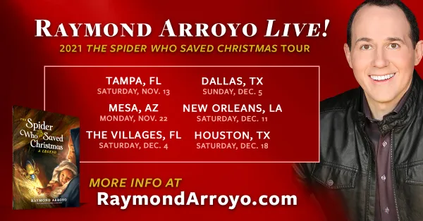Raymond Arroyo Christmas tour 2021. Sophia Institute Press