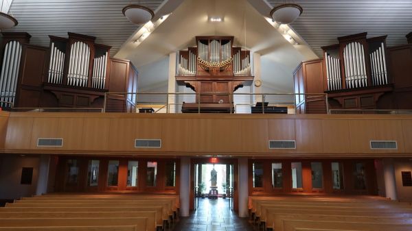 Refurbished organ installed at St. Andrew the Apostle Church in Clifton, Virginia. Photo courtesy of Mike Murphy/St. Andrew the Apostle Church, Clifton, Virginia