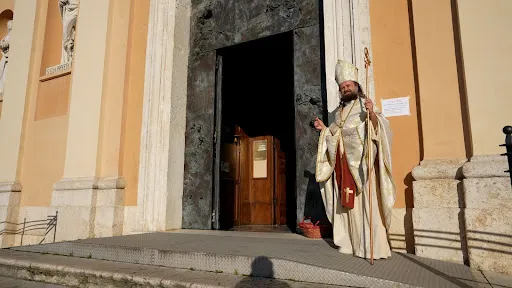 A man dressed as St. Valentine in Terni. Patrick Leonard/CNA