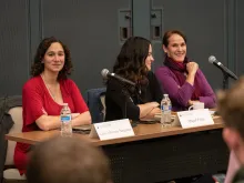 Libresco, Favle and Bachiochi during the “The Dignity of the Sexed Body: Asymmetry, Equality, and Real Reproductive Justice” panel Nov. 13.
