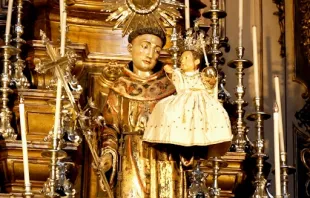 A statue of St. Anthony in Lisbon’s Church of St. Anthony. Credit: Anthony Johnson/EWTN
