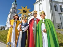 Tia, Miriam, Emanuel, and Josias (left to right) from the St. Lorenz Catholic Parish in Kempten, Diocese of Augsburg, Germany, December 2023.