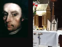 St. Edmund Arrowsmith | An altar display of items associated with 17th century English Martyr St. Edmund Arrowsmith.