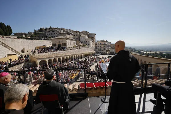 Assisi | Oct. 4, 2023: The faithful gather to celebrate the feast of St. Francis of Assisi in Assisi, Italy. Sala Stampa Sacro Convento Assisi