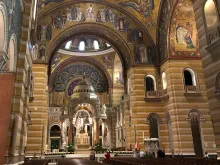 The interior of the Cathedral Basilica of St. Louis, in Missouri.