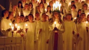 Children participate in the annual St. Lucy’s Day celebration in Sweden.