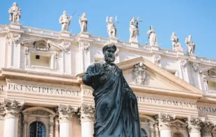 Sculpture of St. Peter outside of St. Peter’s Basilica at the Vatican. Credit: Unsplash