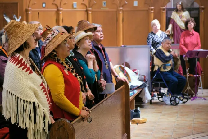 Members of the Sts’ailes First Nation at Holy Rosary Cathedral, 2022