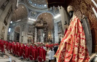 Pope Francis celebrates Mass at St. Peter’s Basilica on the Solemnity of Sts. Peter and Paul, June 29, 2021. Vatican Media