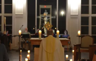 Adoration of the Blessed Sacrament at the St. James Chapel at Bethany Center in Lutz, Fla., April 25, 2022. Diocese of St. Petersburg Office of Communications