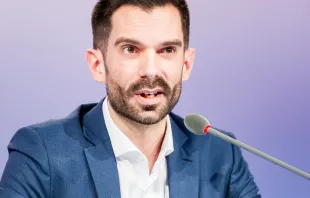 Marc Frings speaking at a press conference of the German "Synodal Way" on February 4, 2022 Synodaler Weg/Max von Lachner