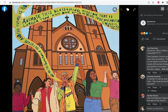 A screenshot of the image at the Synod of Bishops' Facebook page