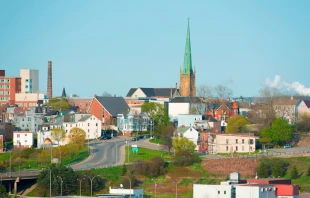 The Cathedral of the Immaculate Conception seen amid Saint John, New Brunswick. Wangkun Jia/Shutterstock.