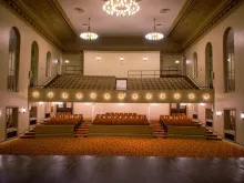 The Emmaus Center is housed in a former opera house in Brooklyn, New York.