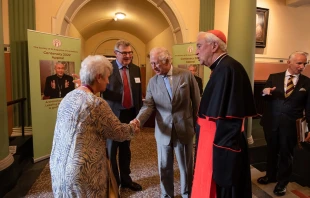 Prince Charles attends the Society of St. Augustine of Canterbury centenary reception at Archbishop’s House, Westminster, England, May 10, 2022. Mazur/cbcew.org.uk.