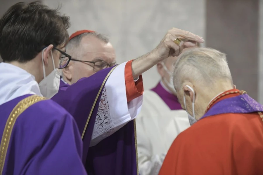 Cardinal Pietro Parolin celebrates Mass at the Basilica of Santa Sabina on the Aventine Hill in Rome, Italy, March 2, 2022.?w=200&h=150