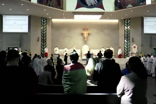 Screenshot from Sacred Heart Catholic Church Bahrain YouTube channel.