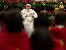 Pope Francis preaches at Pentecost Sunday Mass in St. Peter’s Basilica, June 5, 2022.