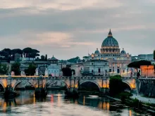 View of the Vatican from the Tiber