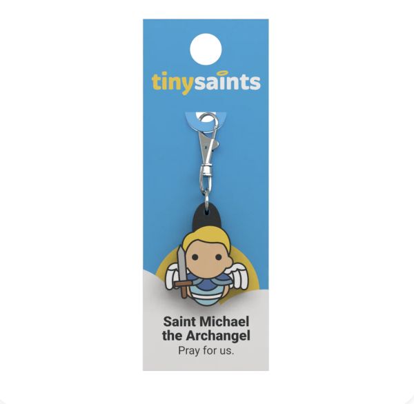 A St. Michael the Archangel charm from Tiny Saints. Credit: Tiny Saints