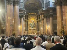 The Summorum Pontificum pilgrimage, an annual three-day pilgrimage for devotees of the Traditional Latin Mass, concludes on Oct. 29, 2023, with a pontifical high Mass celebrated by Bishop Guido Pozzo at the Church of the Most Holy Trinity of the Pilgrims in Rome.