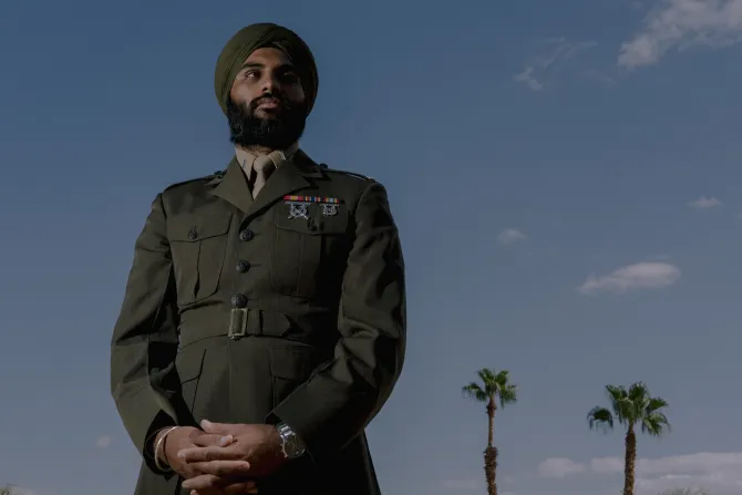 Captain Sukhbir Toor, who with three other Sikhs sued the U.S. Marine Corps April 11, 2022.