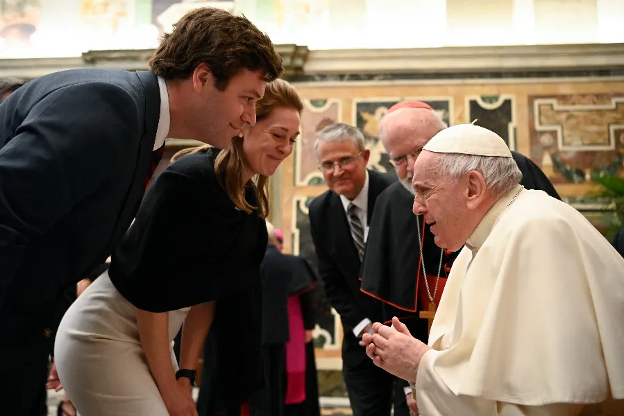 Pope Francis meets members of the Papal Foundation in the Vatican’s Clementine Hall, April 28, 2022.?w=200&h=150