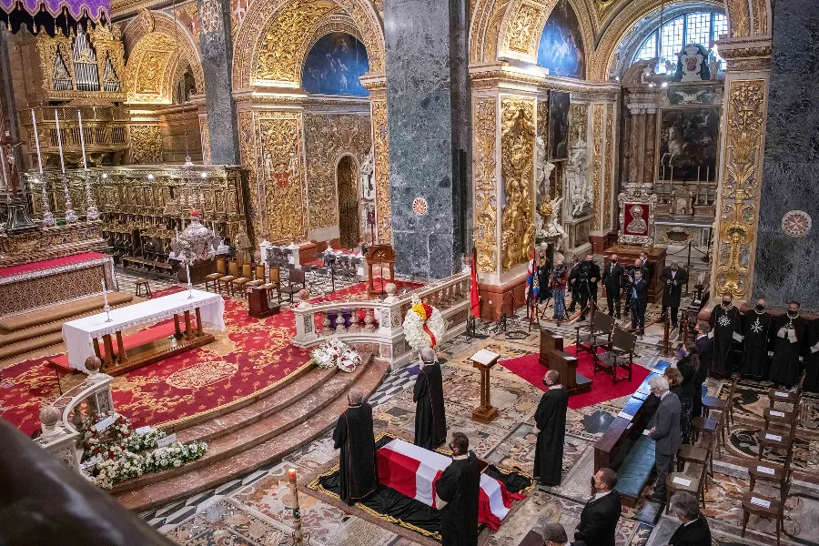 The funeral of Fra’ Matthew Festing, the Order of Malta’s 79th Grand Master, takes place at St. John’s Co-Cathedral in Valletta, Malta, Dec. 3, 2021.?w=200&h=150
